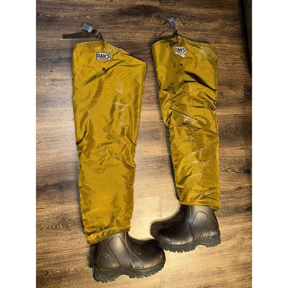 Dan’s Briar Proof Hip Wader with Frogger Boot, Made in USA Men’s SZ 8 - Picture 1 of 14